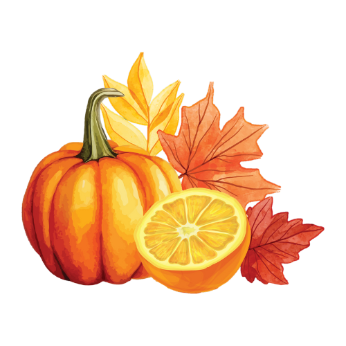 pumpkin orange leaves